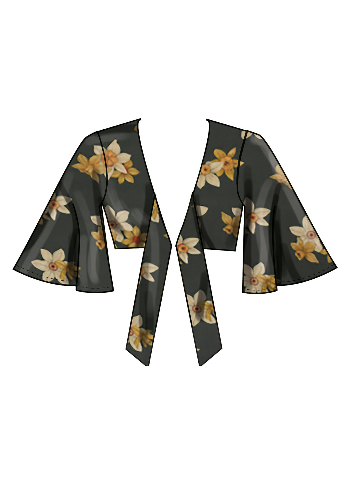 New Look N6801 sewing pattern envelope showing tie front tops