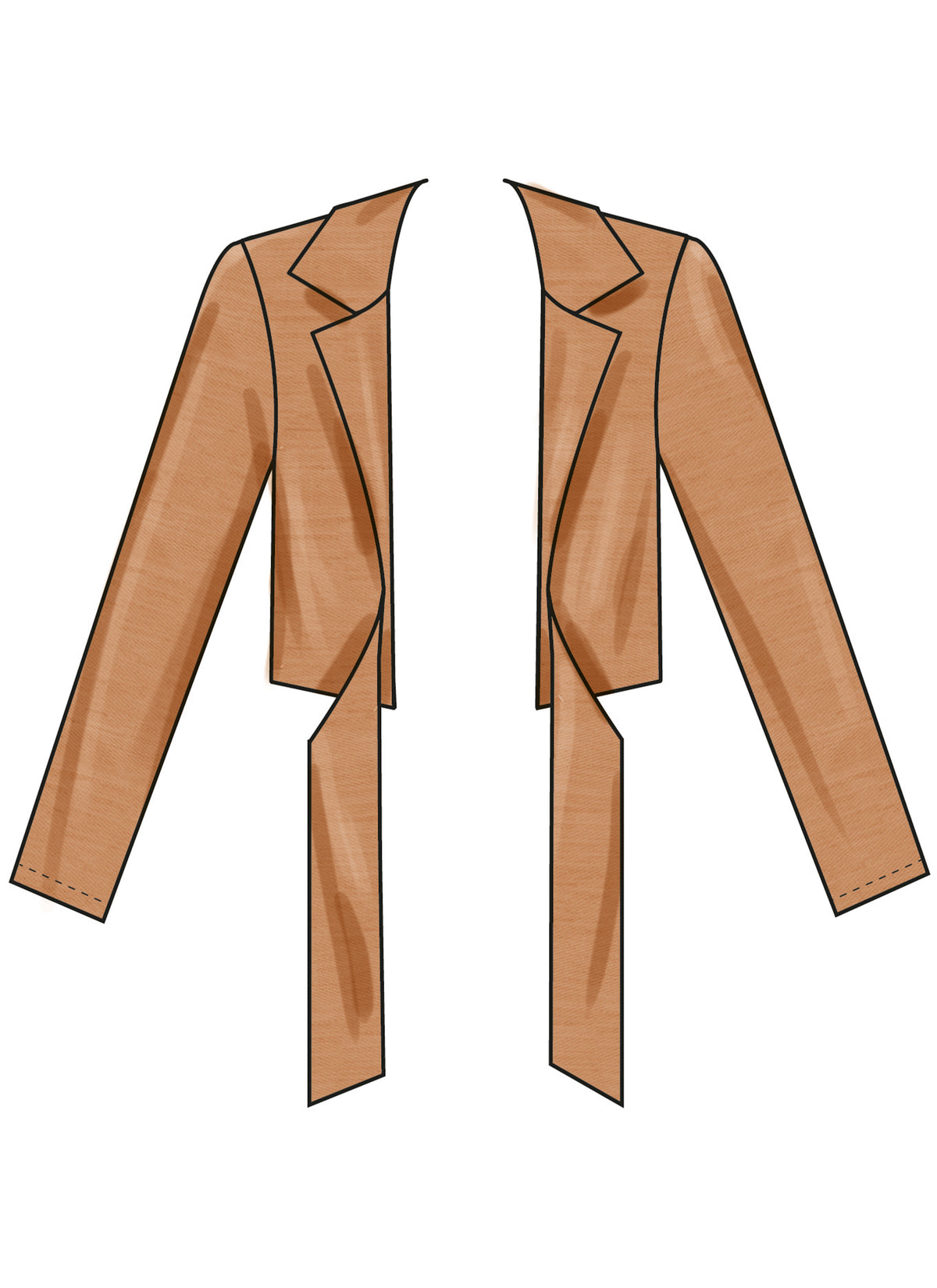 New Look N6801 sewing pattern envelope showing tie front tops