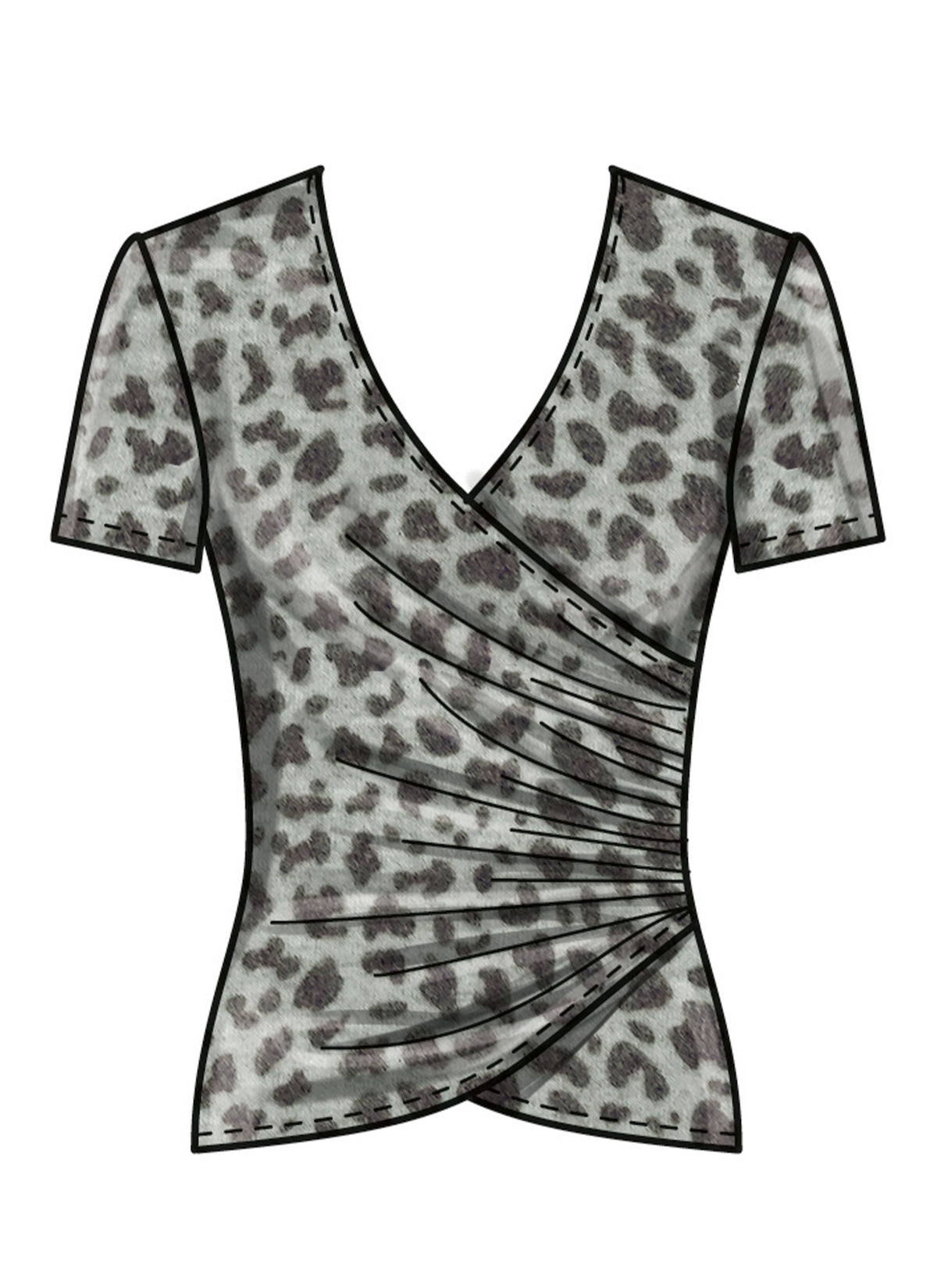 New Look N6804 sewing pattern envelope showing pullover tops