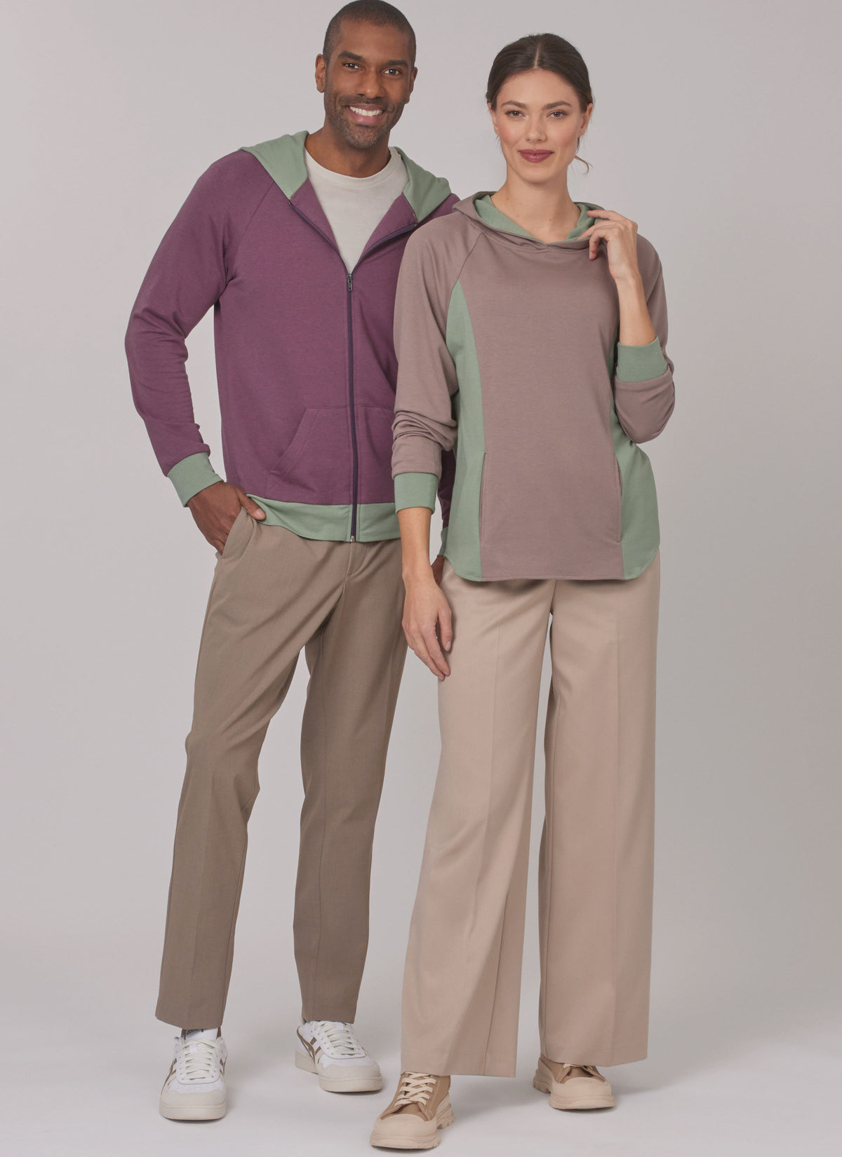 New Look N6806 sewing pattern envelope showing a unisex hoodie and top