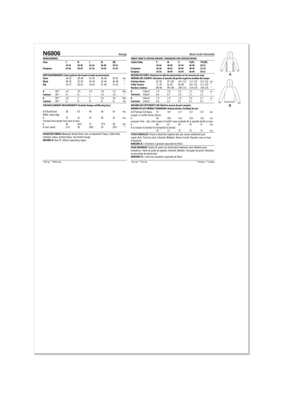 New Look N6806 sewing pattern envelope showing a unisex hoodie and top