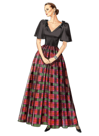New Look N6807 sewing pattern envelope showing full length occasion dresses