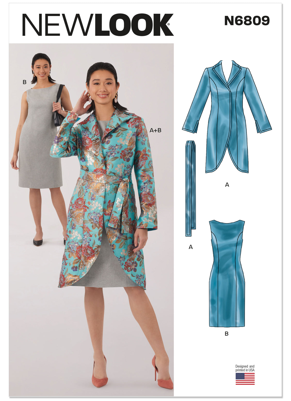 New Look N6809 sewing pattern envelope showing a lined jacket