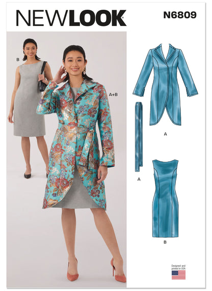New Look N6809 sewing pattern envelope showing a lined jacket