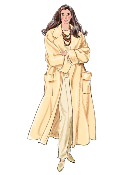 New Look N6810 sewing pattern envelope showing an oversized swing coat