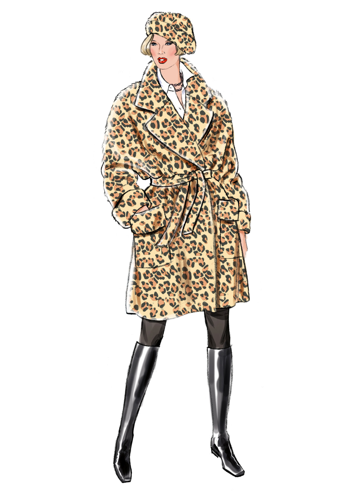 New Look N6810 sewing pattern envelope showing an oversized swing coat