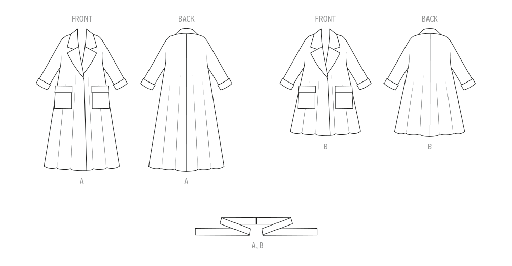 New Look N6810 sewing pattern envelope showing an oversized swing coat