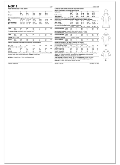 New Look N6811 sewing pattern envelope showing a hooded coat and jacket