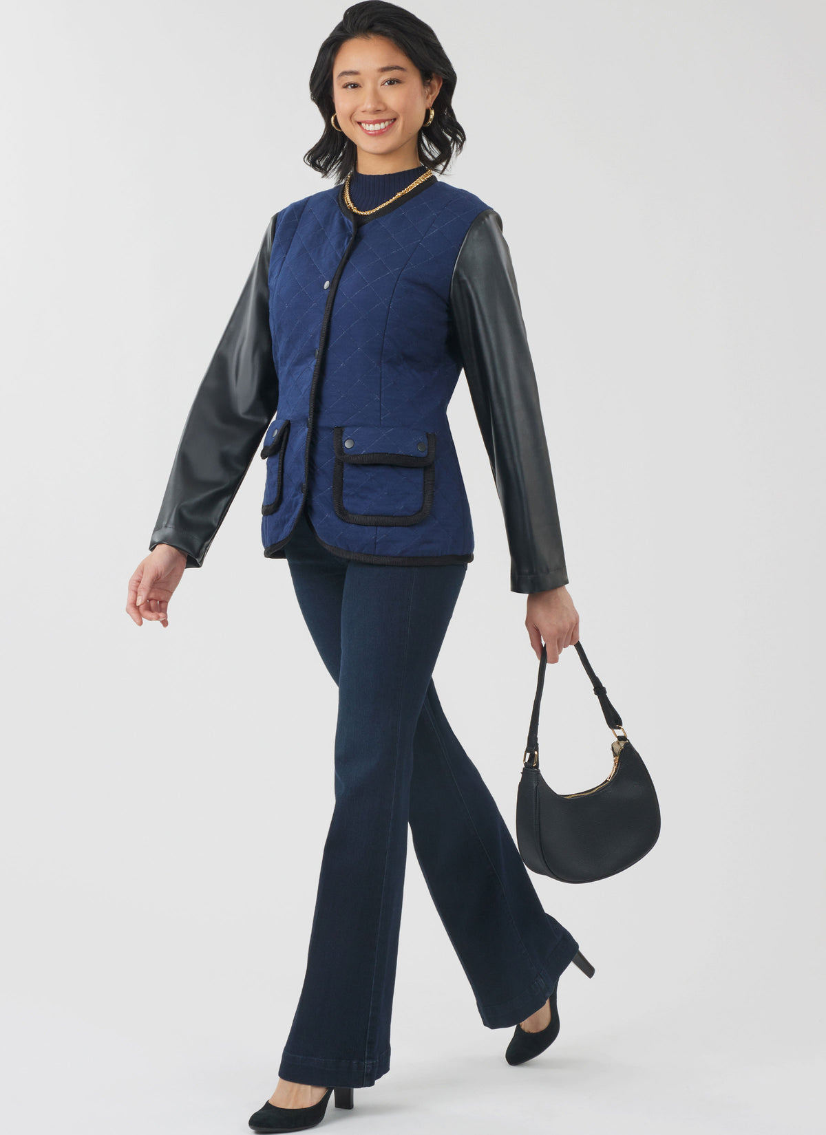 New Look N6812 sewing pattern envelope showing a jacket and vest