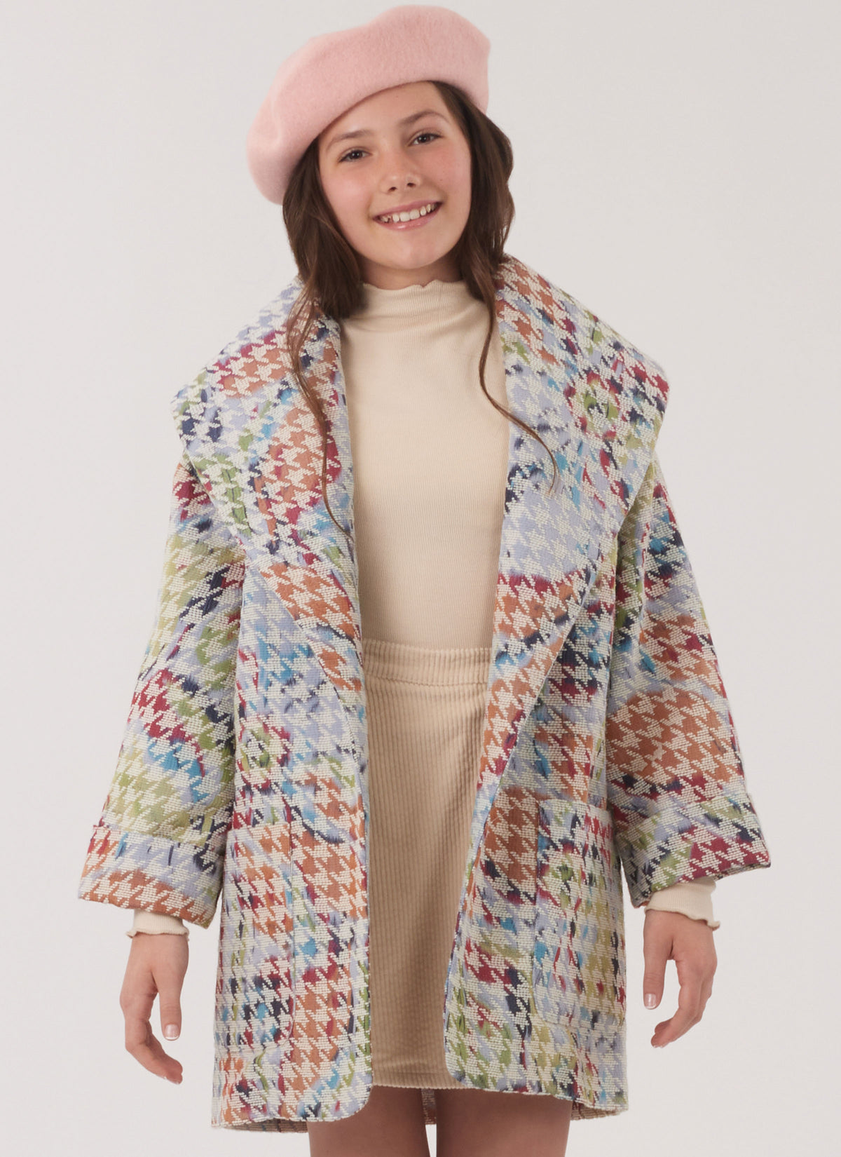 New Look N6819 sewing pattern envelope showing girls' lined coats