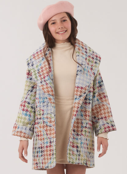 New Look N6819 sewing pattern envelope showing girls' lined coats