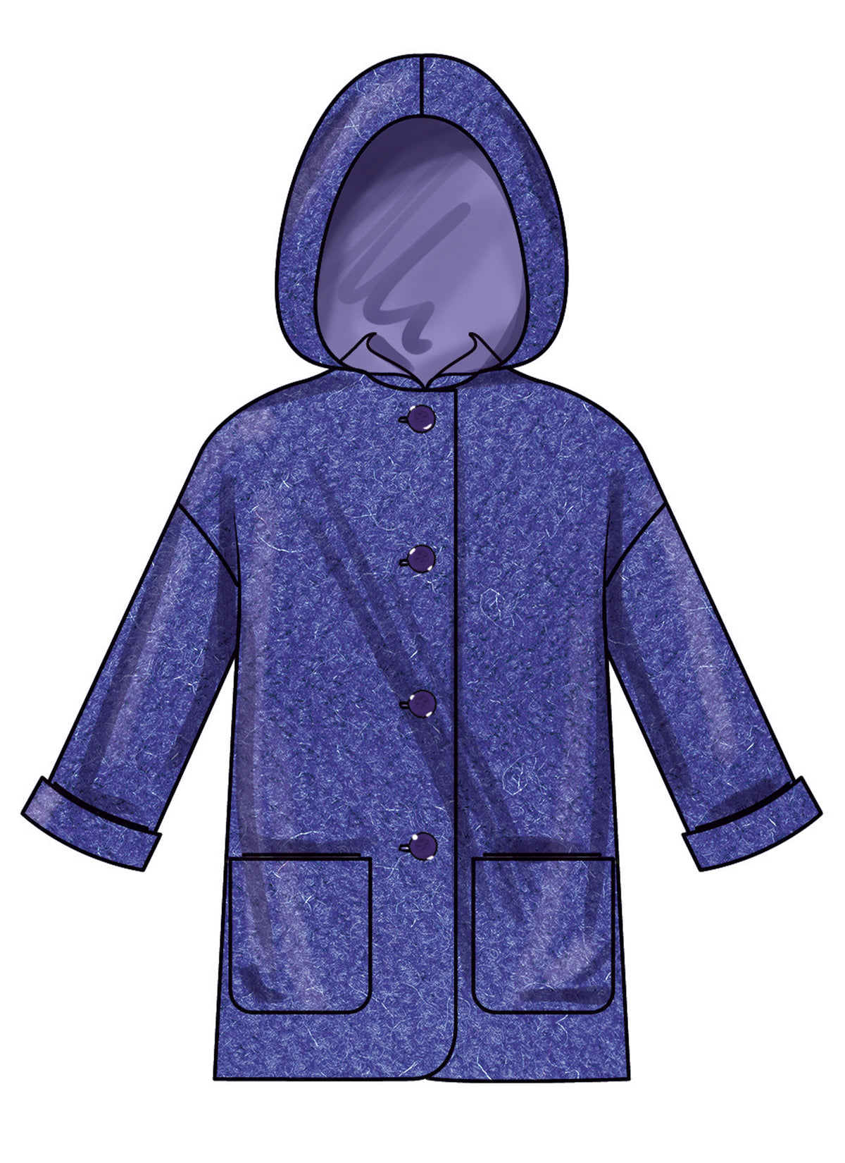 New Look N6819 sewing pattern envelope showing girls' lined coats
