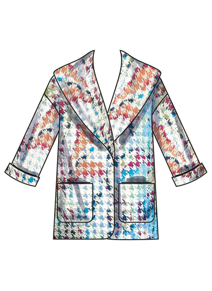New Look N6819 sewing pattern envelope showing girls' lined coats