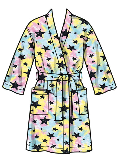 New Look N6820 sewing pattern envelope showing children's sleepwear