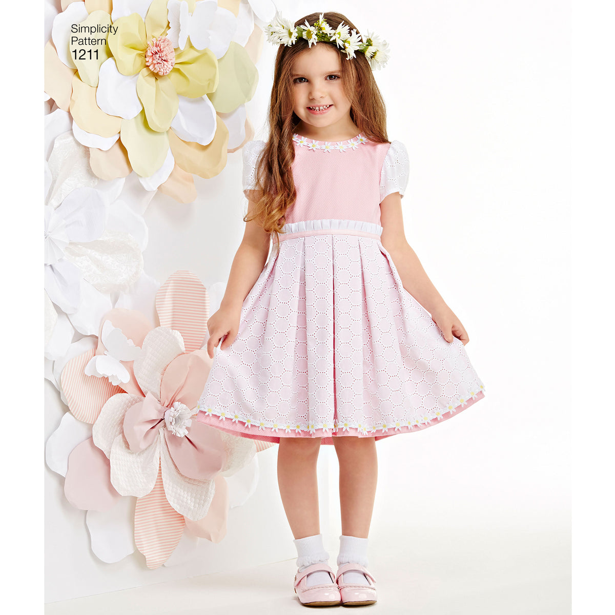 Simplicity S1211 sewing pattern envelope showing children's dresses