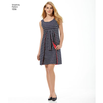 Simplicity 1356 pattern envelope showing women's dresses