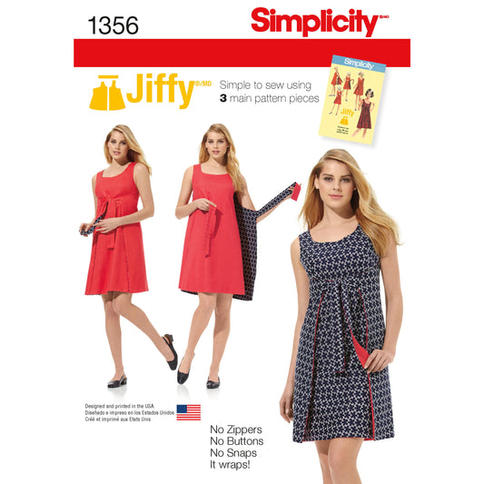 Simplicity 1356 pattern envelope showing women's dresses