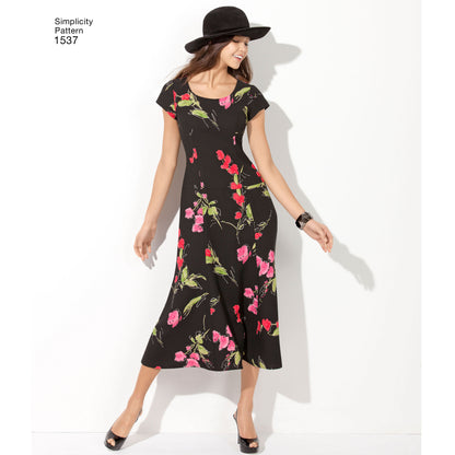 Simplicity 1537 pattern envelope showing women's dresses
