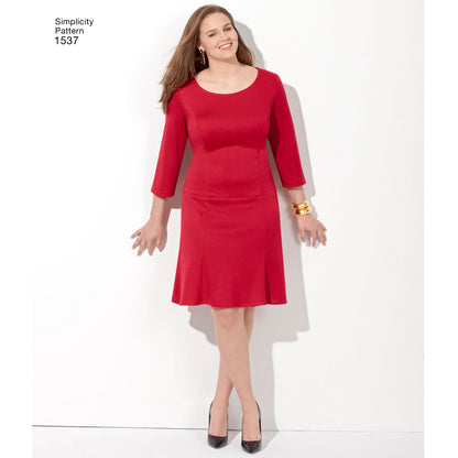 Simplicity 1537 pattern envelope showing women's dresses