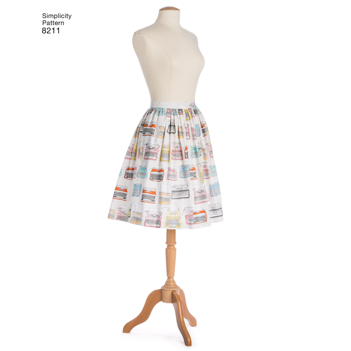 Simplicity 8211 sewing pattern envelope showing misses' dirndl skirt designs