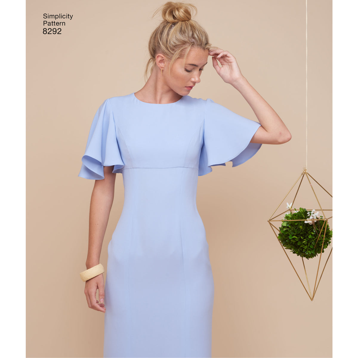 Simplicity 8292 sewing pattern envelope showing misses' dress designs