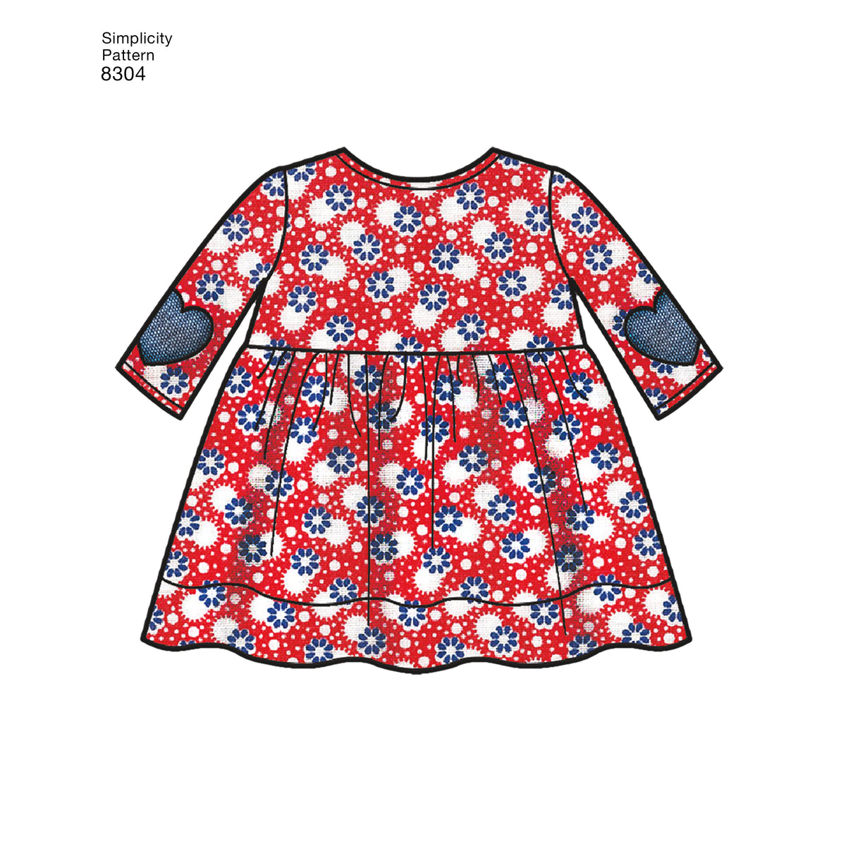 Simplicity S8304 sewing pattern envelope showing baby outfits