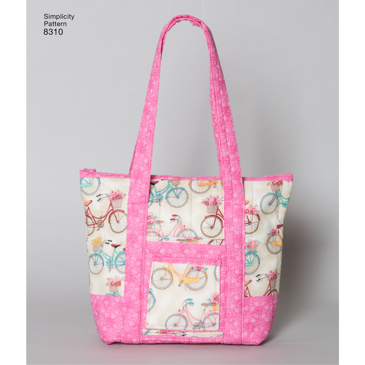 Simplicity S8310 sewing pattern envelope showing quilted backpack-style bags
