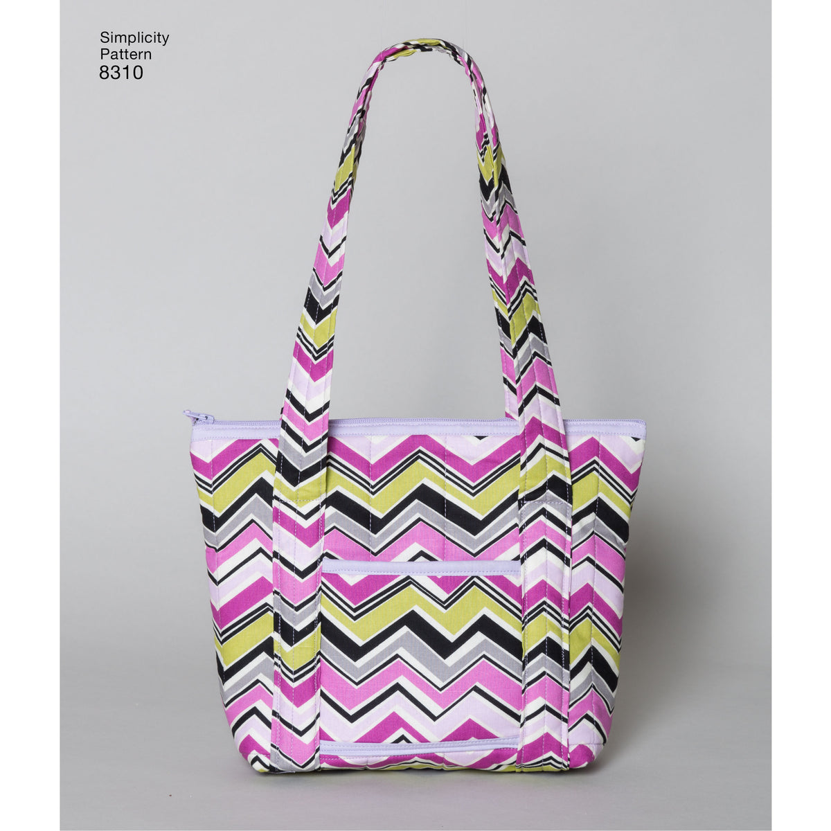 Simplicity S8310 sewing pattern envelope showing quilted backpack-style bags