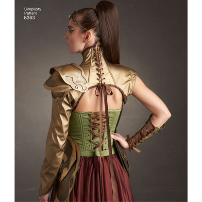 Simplicity S8363 sewing pattern envelope showing fantasy ranger costume