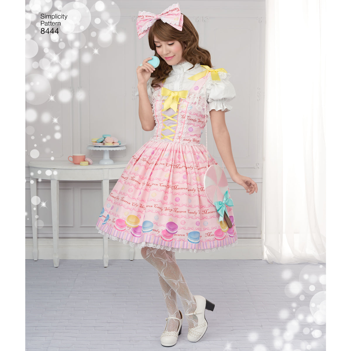 Simplicity S8444 sewing pattern envelope showing ruffle costume dresses