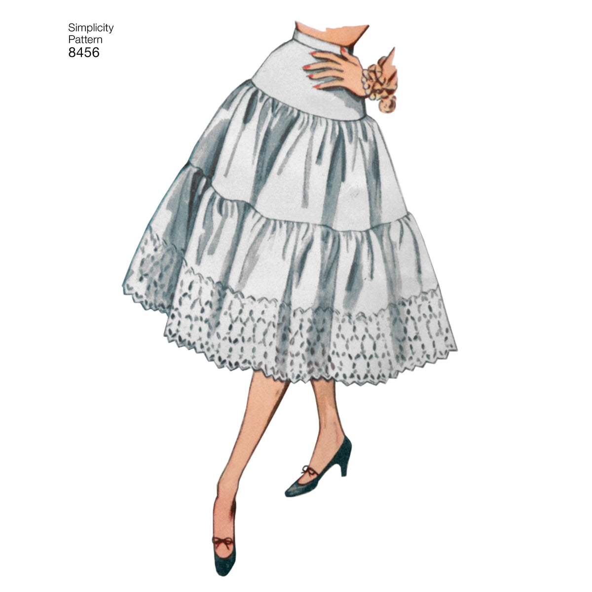 Simplicity S8456 sewing pattern envelope showing tiered petticoats