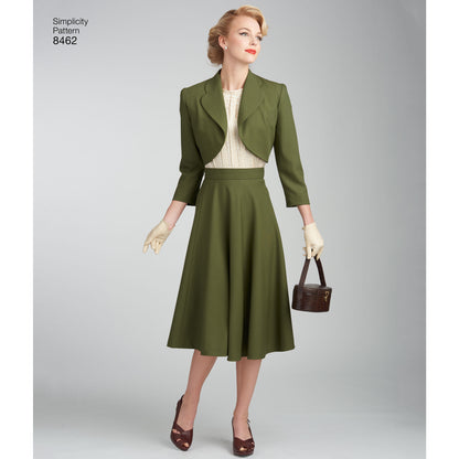 Simplicity S8462 sewing pattern envelope showing bolero jackets