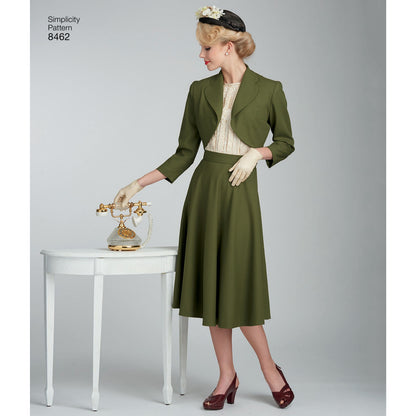Simplicity S8462 sewing pattern envelope showing bolero jackets