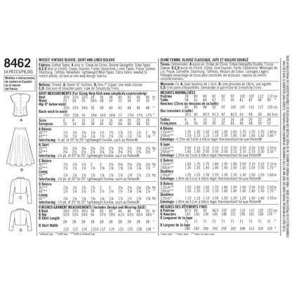 Simplicity S8462 sewing pattern envelope showing bolero jackets