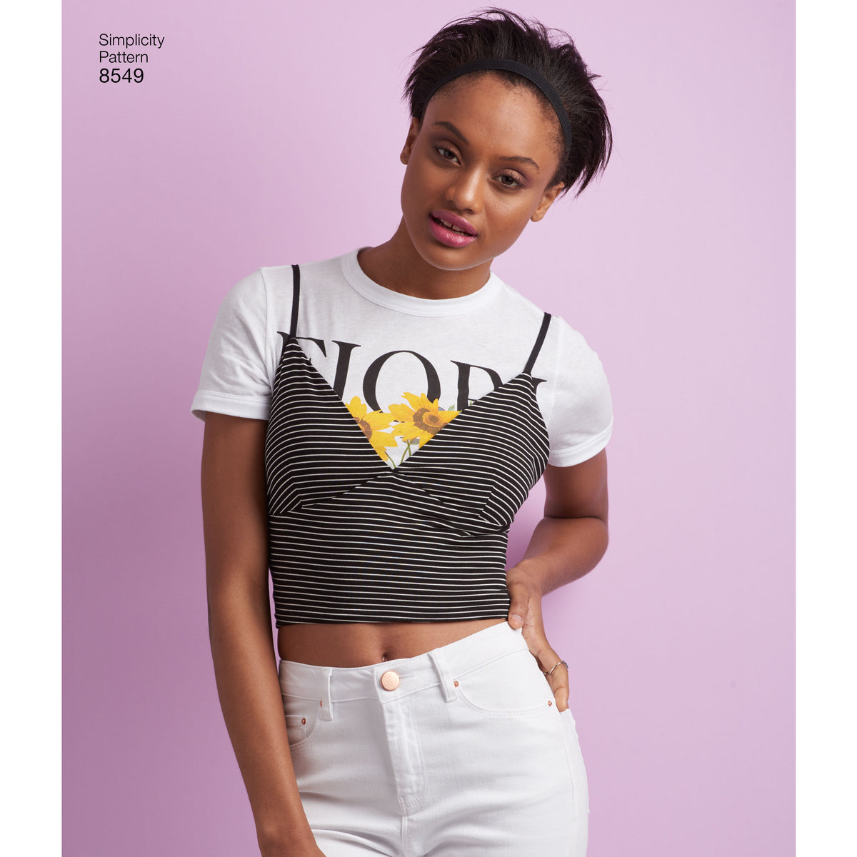 Simplicity sewing pattern S8549 envelope showing bra tops