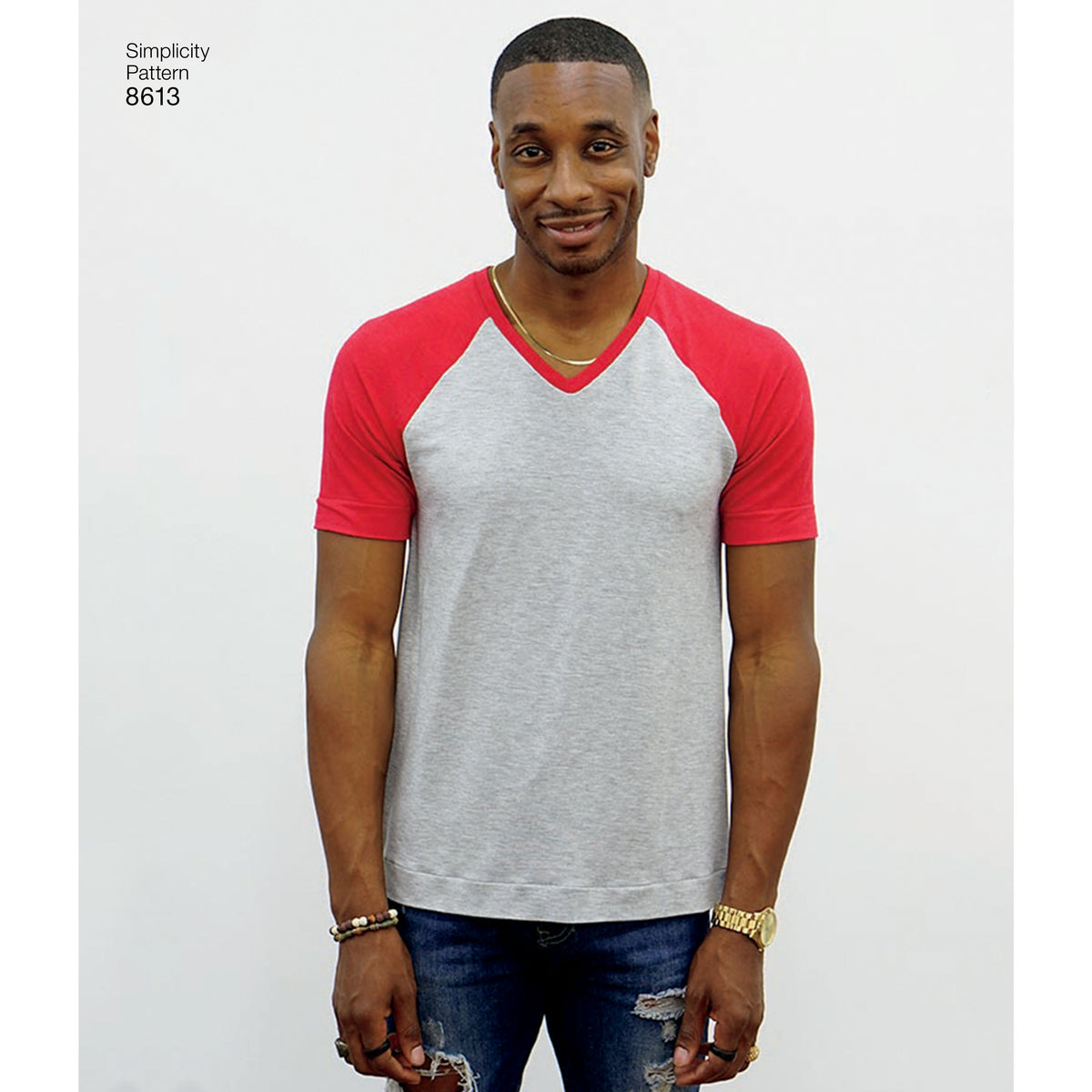 Simplicity sewing pattern S8613 envelope showing raglan knit top