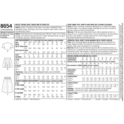 Simplicity sewing pattern S8654 envelope showing knot front top