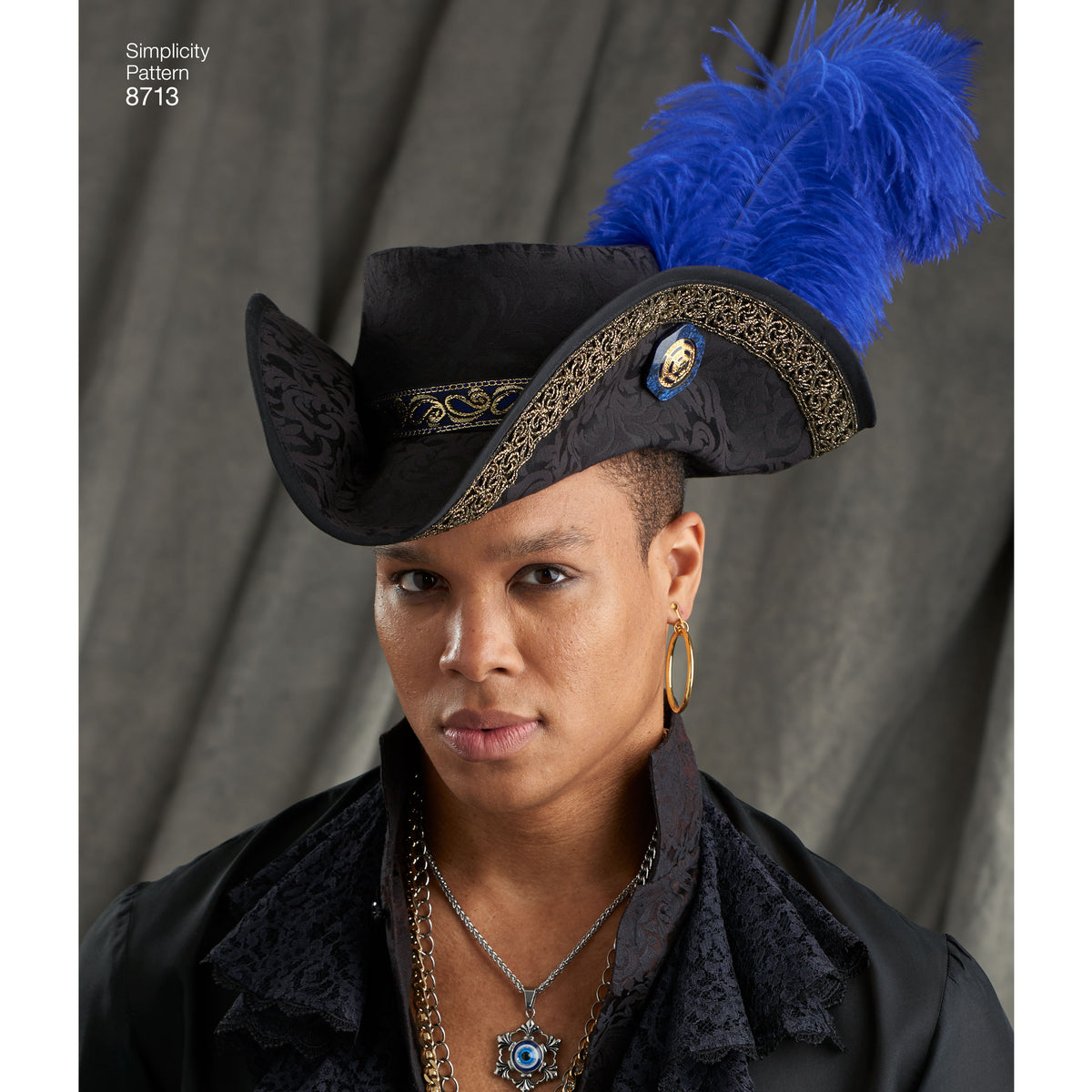 Simplicity S8713 sewing pattern envelope showing arkivestry men's hats