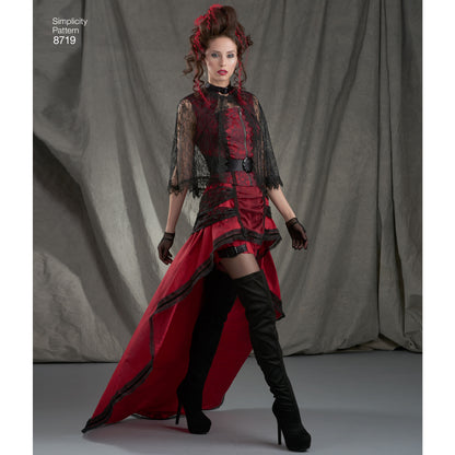 Simplicity S8719 sewing pattern envelope showing misses' costume