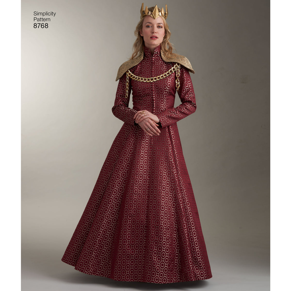 Simplicity S8768 sewing pattern envelope showing misses' fantasy cosplay costume