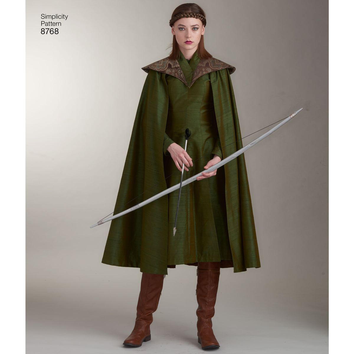 Simplicity S8768 sewing pattern envelope showing misses' fantasy cosplay costume