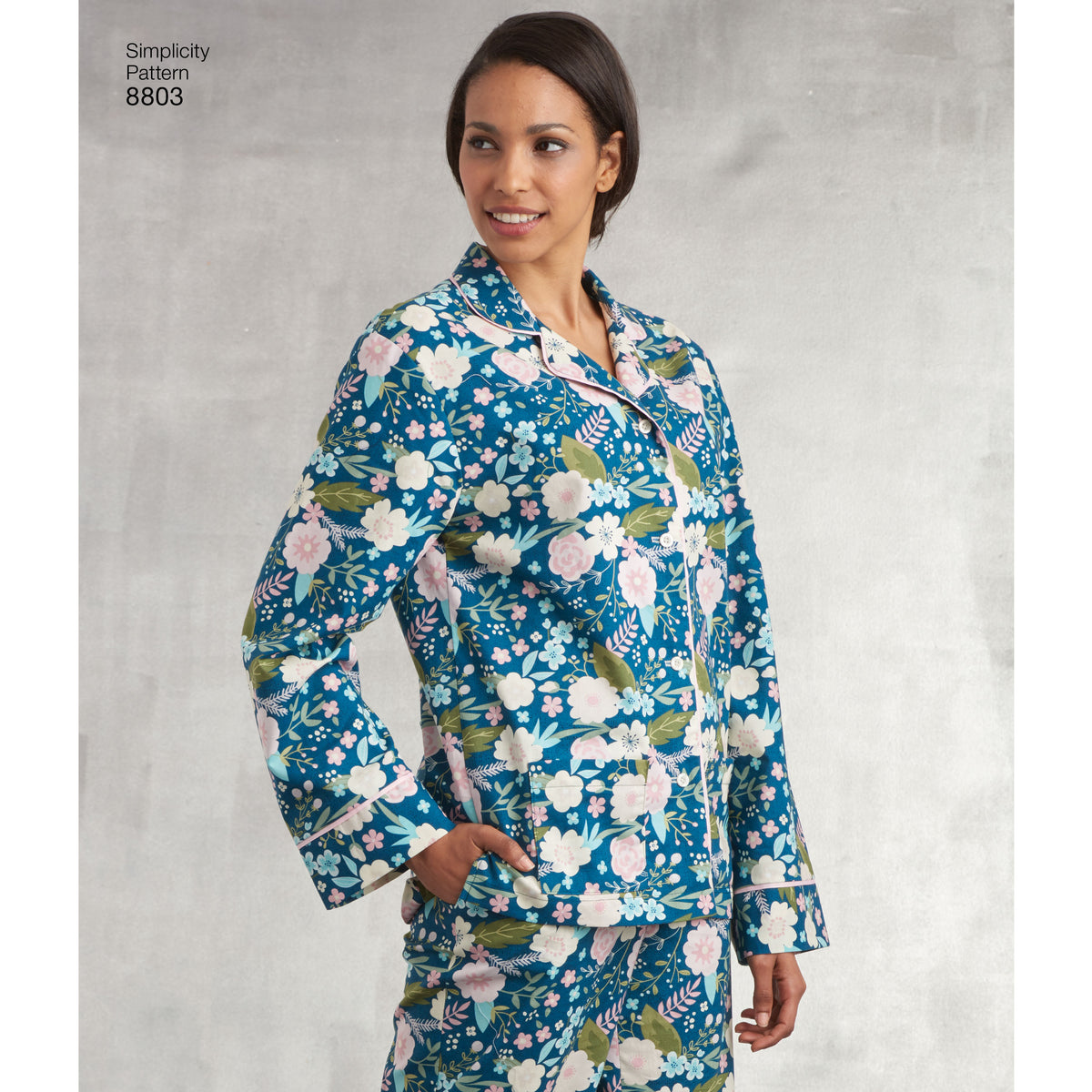 Simplicity S8803 sewing pattern envelope showing mother & daughter lounge set