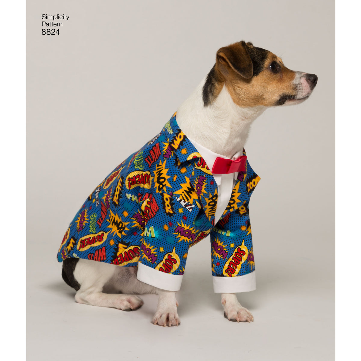 Simplicity S8824 sewing pattern envelope showing dog coats