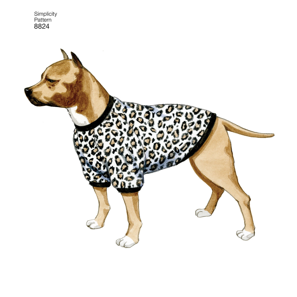 Simplicity S8824 sewing pattern envelope showing dog coats