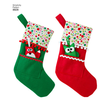 Simplicity S8828 sewing pattern envelope showing christmas decorations