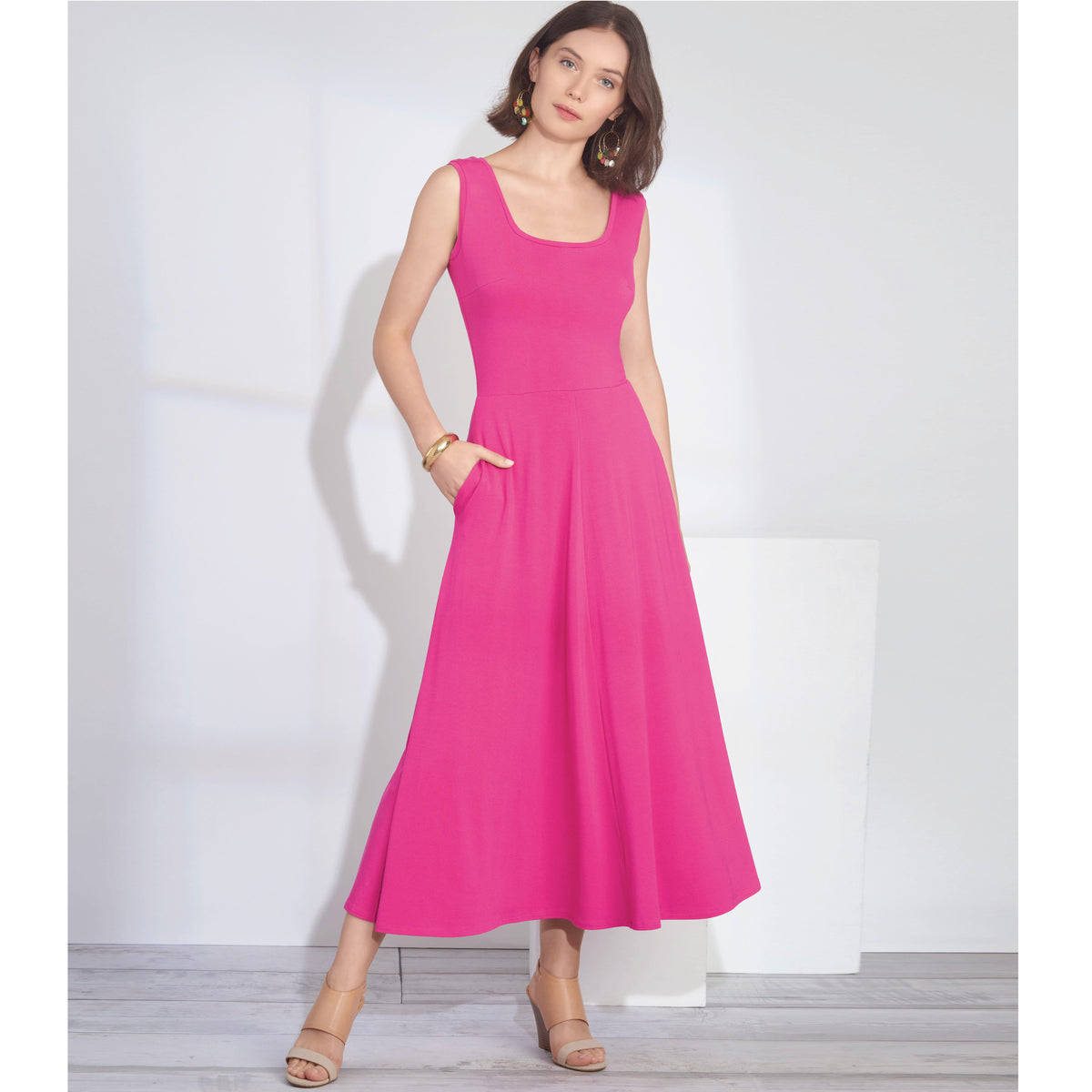 Simplicity S8874 sewing pattern envelope showing misses' dress designs