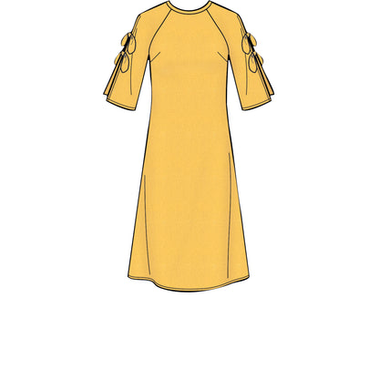 Simplicity S8909 sewing pattern envelope showing misses' raglan sleeve dress designs