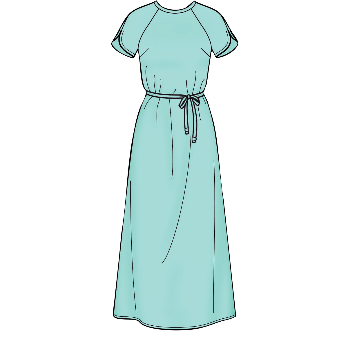 Simplicity S8909 sewing pattern envelope showing misses' raglan sleeve dress designs