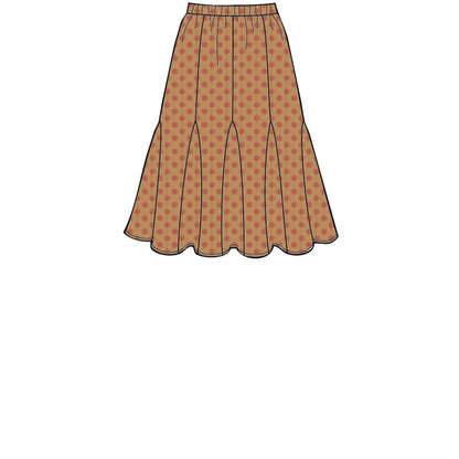 Simplicity S8923 sewing pattern envelope showing skirts