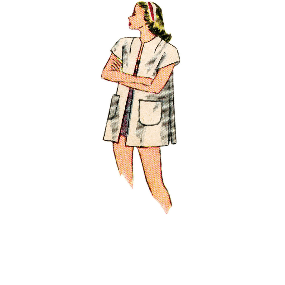 Simplicity S8932 sewing pattern envelope showing a vintage-style bikini